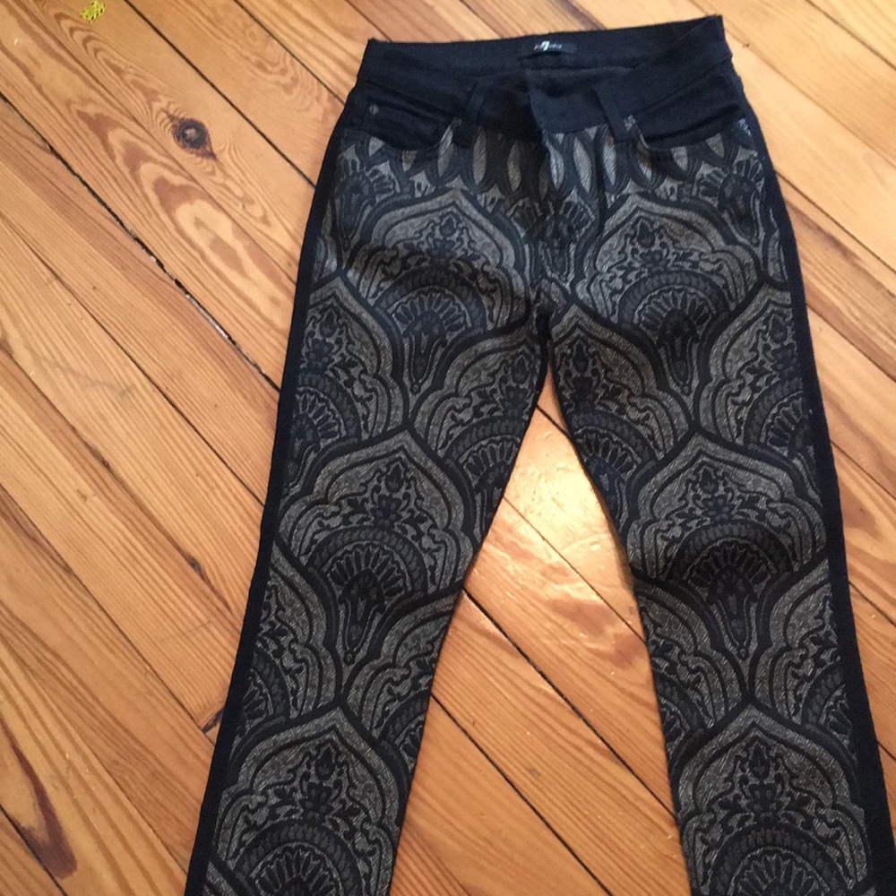 Black and gold jeans